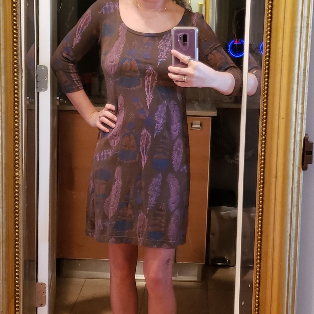 Thief And Bandit feather shift dress